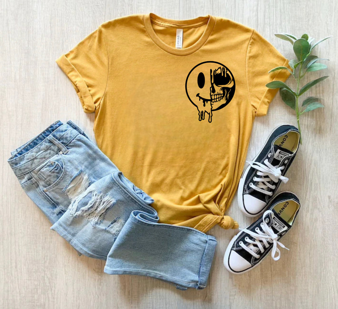 Mustard Yellow Melting Smiley Skull (limited time)